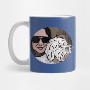 Pets Friend of the Artist and Ricky Oval and Line Mug